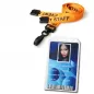 Preview: Lanyard Orange with Event Staff Card Holder Portrait