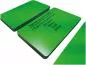 Preview: Plastikkarte grün matt mit Unterschriftfeld