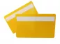 Preview: Plastikkarte gelb matt mit Unterschriftfeld