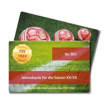 Annual tickets on plastic cards