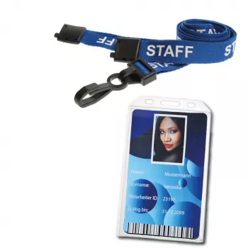 Lanyard Blue with Staff Card Holder Portrait