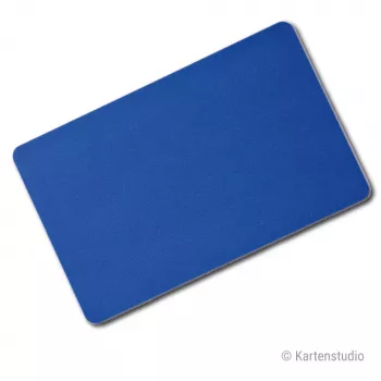 plastic card blue matt finish