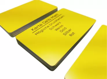plastic card yellow matt finish