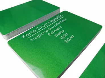plastic card metallic green