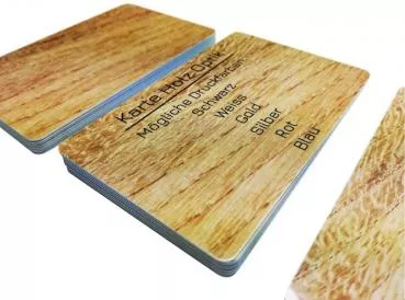plastic card design wood