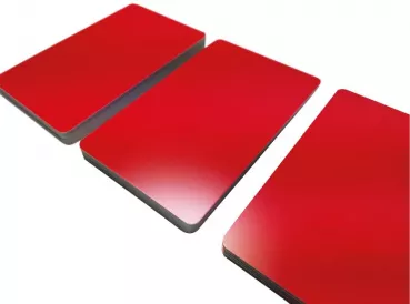 plastic card red matt finish