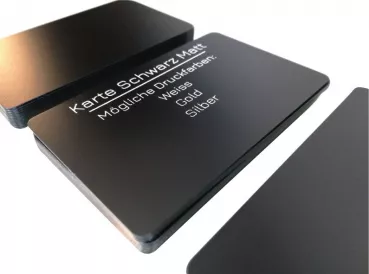 plastic card black matte with signature panel