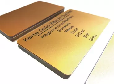 Plastikkarte soft gold dunkel