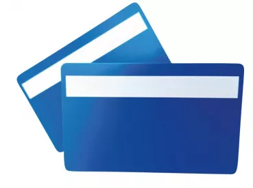 Plastic card blue matt finish with signature panel