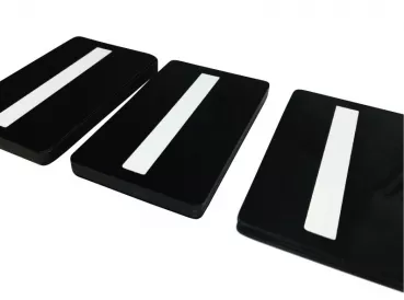 plastic cards black with signature panel