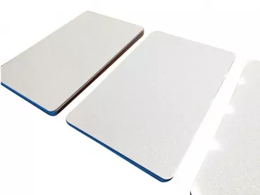 plastic card white metallic