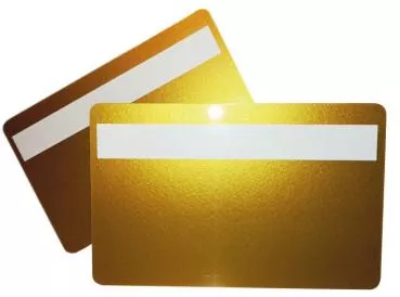 plastic card gold soft dark with signature panel
