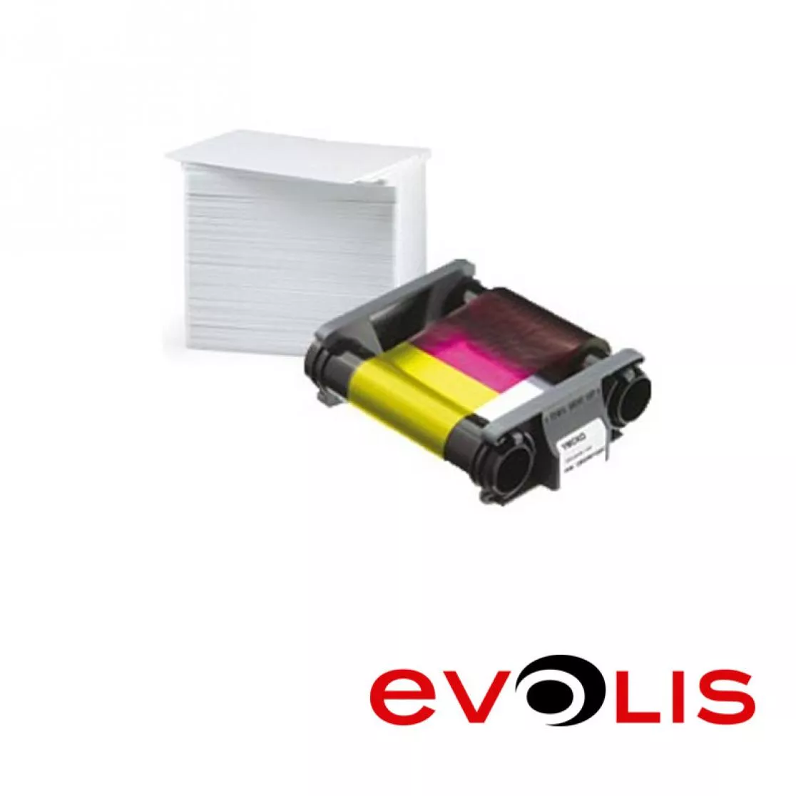 Bundle Ribbon colorful & 100 cards for Card Printer Evolis Badgy 200