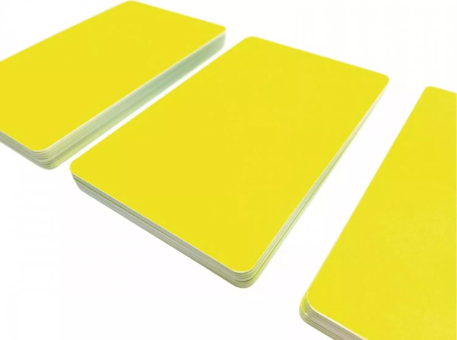 plastic card yellow bright with signature panel
