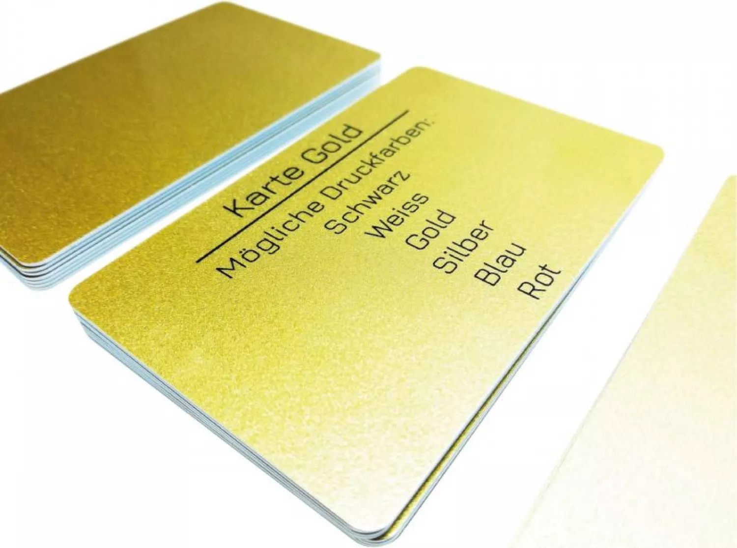 Plastic card gold with signature panel