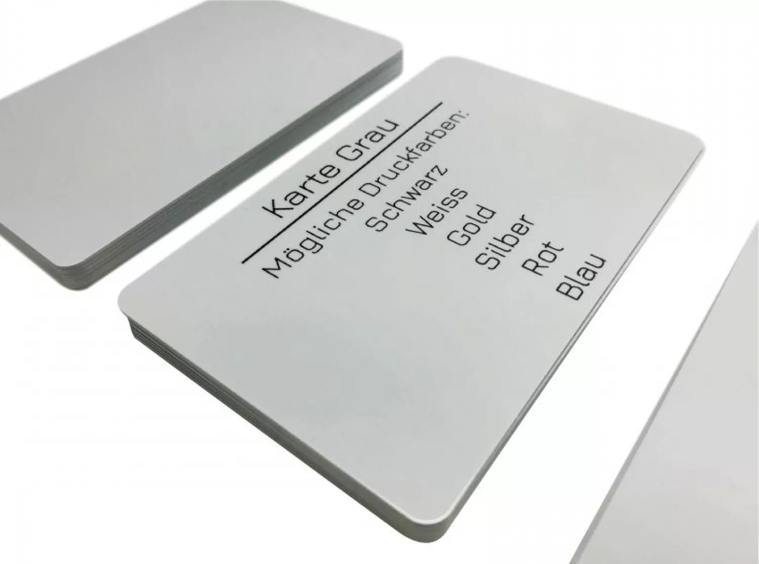 Plastikkarte grau mit Unterschriftfeld