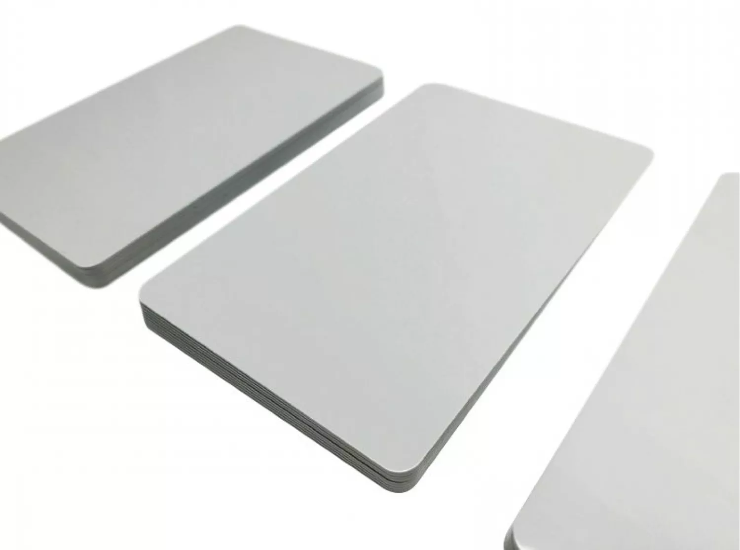 plastic card grey with signature panel