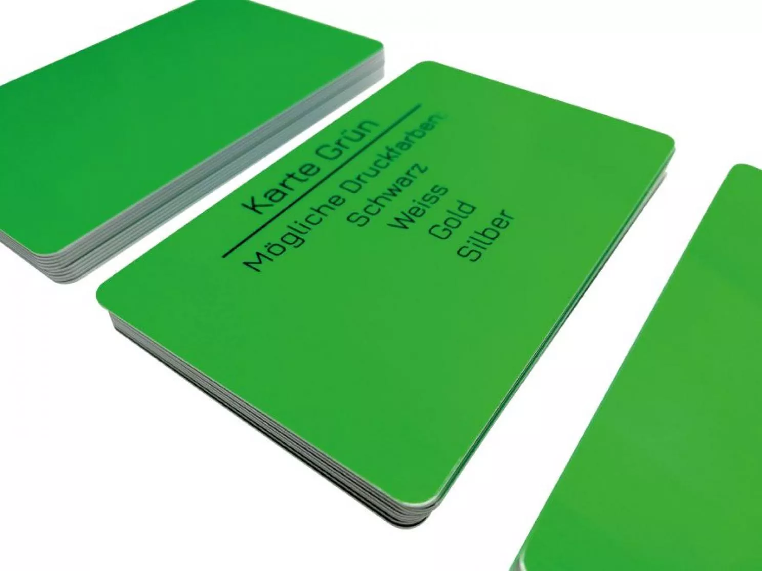 plastic card green with signature pane