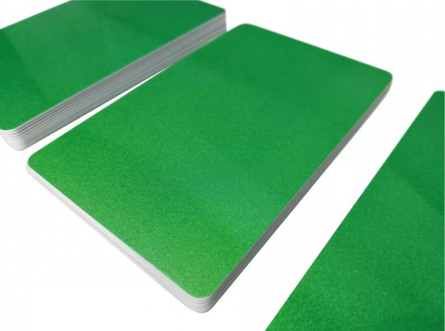 plastic card green metallic with signature panel