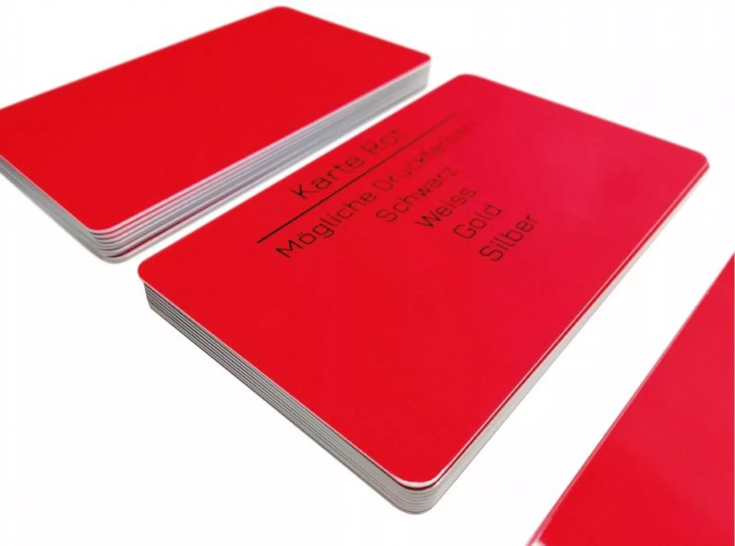 plastic card red with signature panel