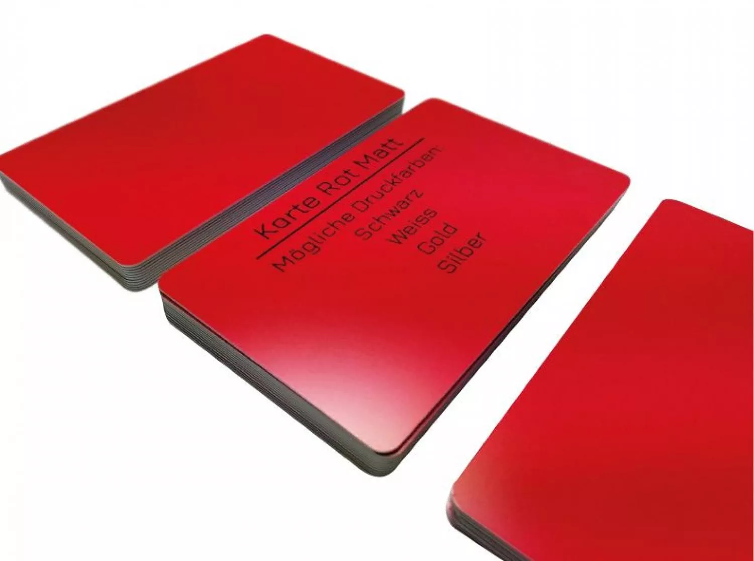 plastic card red matt finish thin