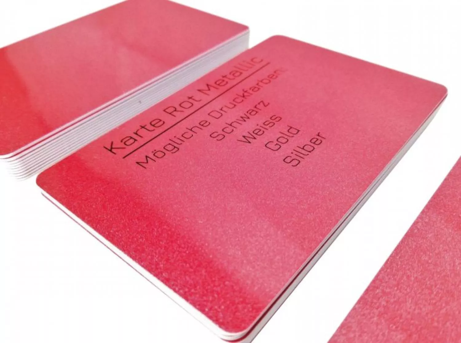 plastic card metallic red with signature panel