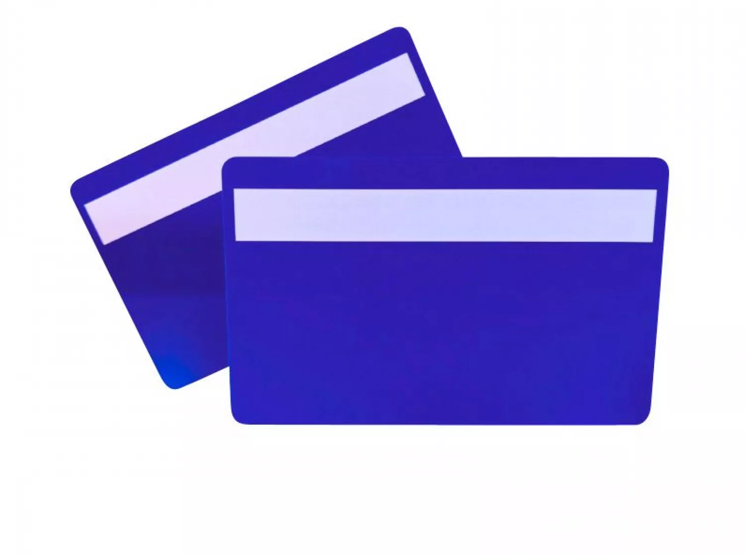Plastikkarte dunkelblau mit Unterschriftfeld