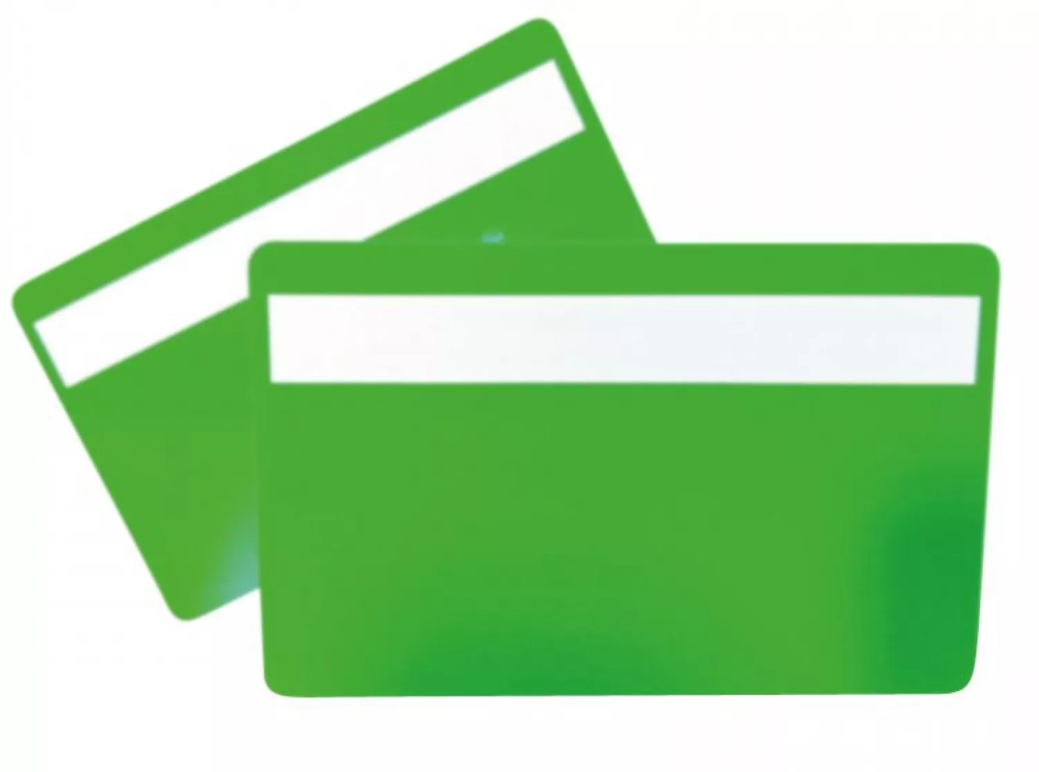 plastic card green with signature panel