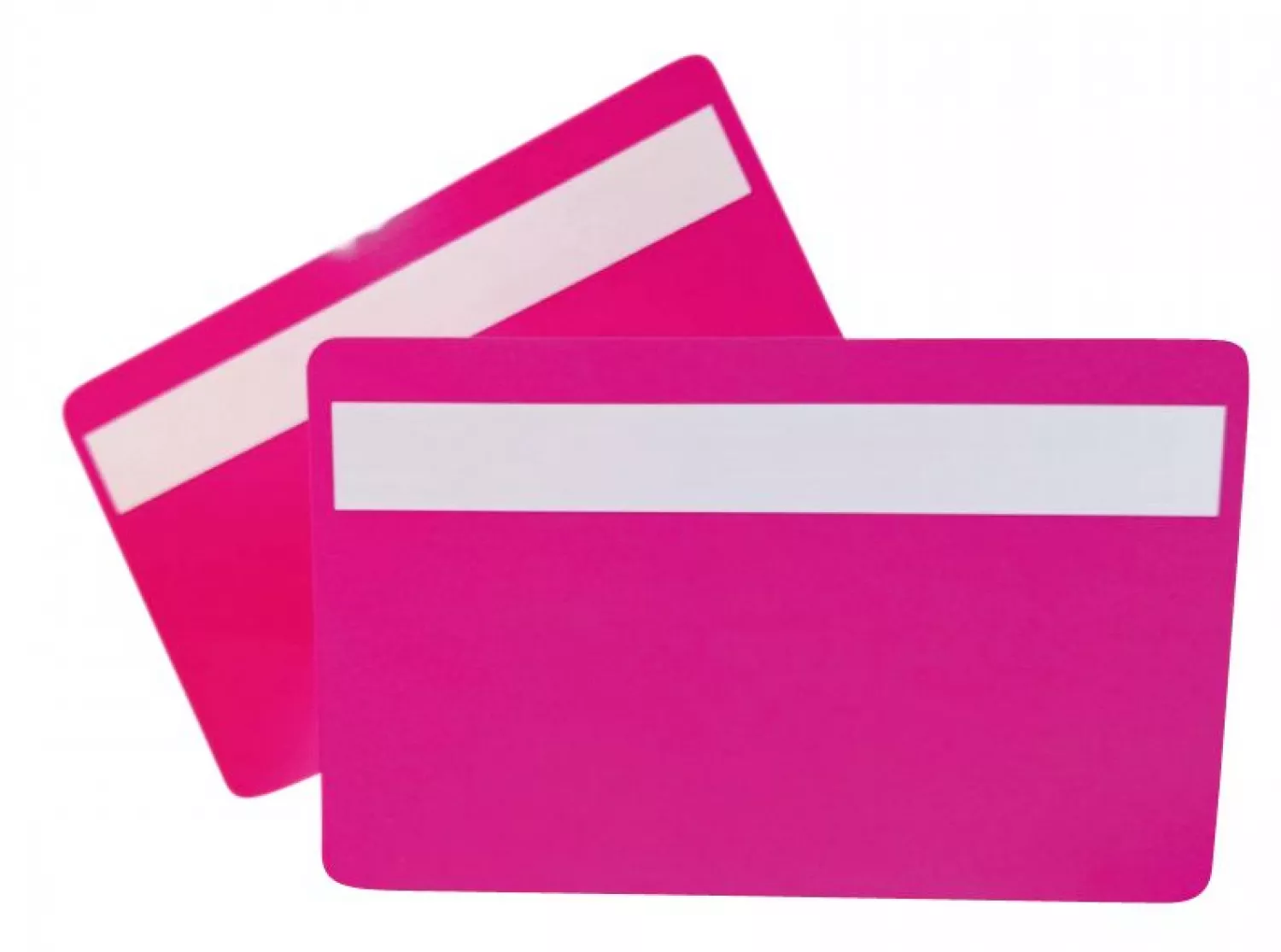 plastic card pink with signature panel