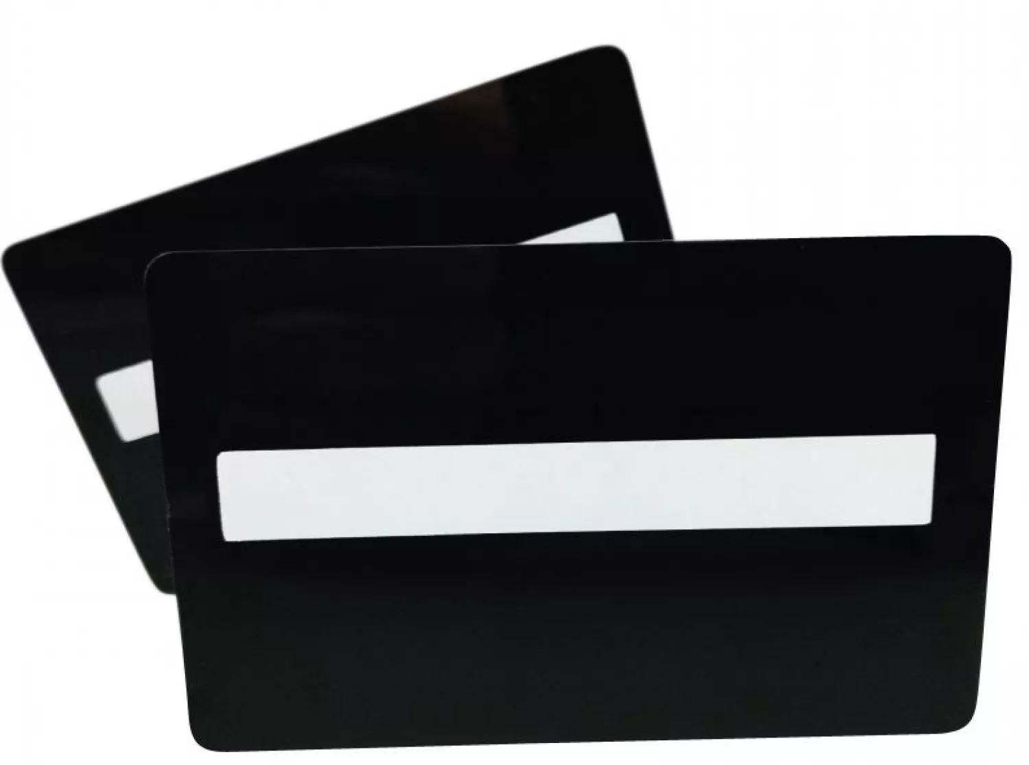 plastic cards black with signature panel