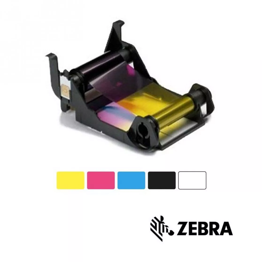 Colored halfpanel ribbon YMCKO for Zebra ZXP1