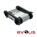 Ribbon silver with black and overlay for card printer Evolis Primacy 2