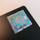 10 Hologram Sticker Extra Large with Numbering in Silver