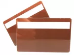 Plastic card brown with signature panel