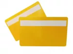 Plastikkarten Gelb Matt mit Unterschriftfeld