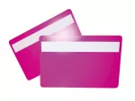 Plastikkarten Pink Matt mit Unterschriftfeld