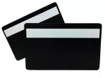 plastic card black matte with signature panel