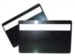 Plastikkarte schwarz metallic mit Unterschriftfeld