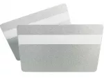 Plastikkarten Silber mit Unterschriftfeld