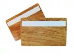 Plastikkarte Holz Design mit Unterschriftfeld
